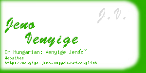 jeno venyige business card